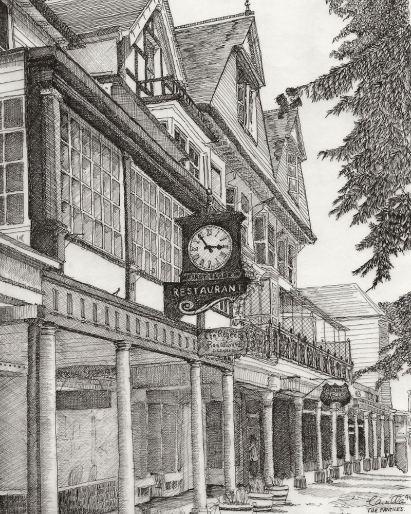 Fine Line Drawing – The Pantiles
