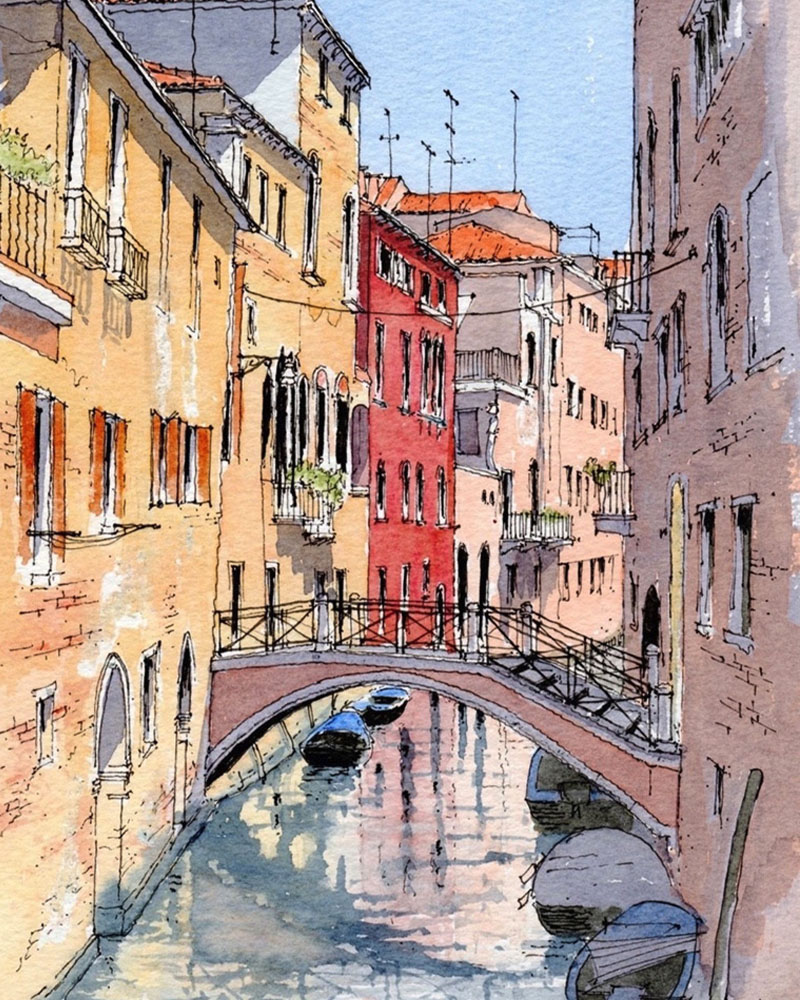 Watercolour Painting – Canals