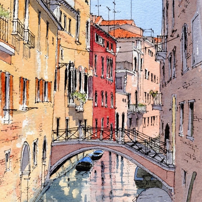 Watercolour Painting – Canals