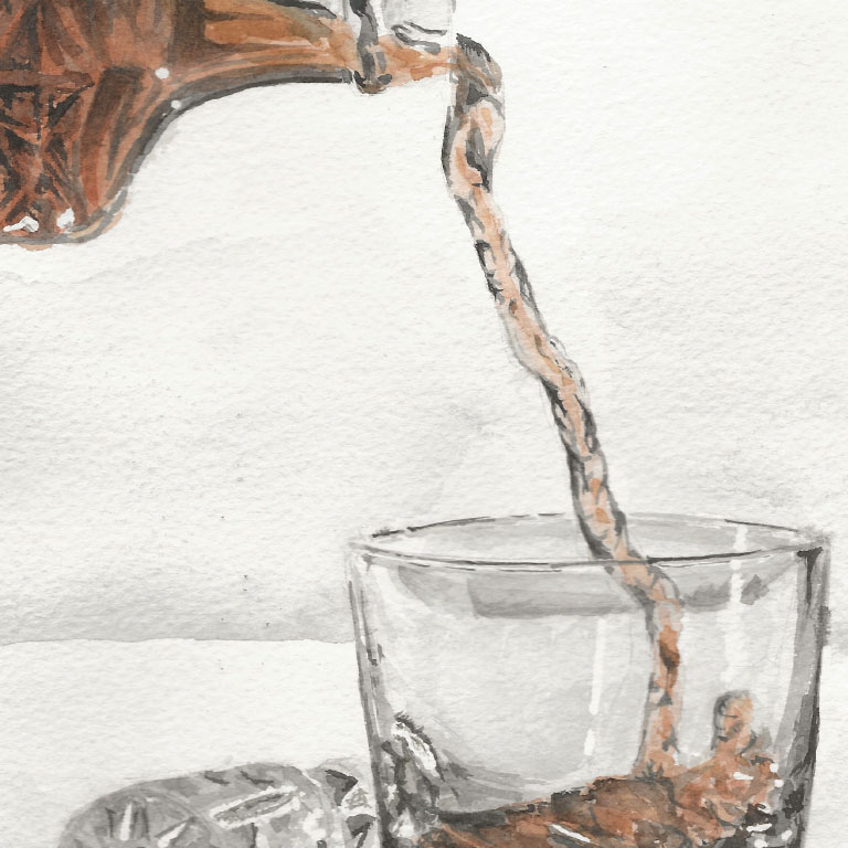 Watercolour Painting – Whisky